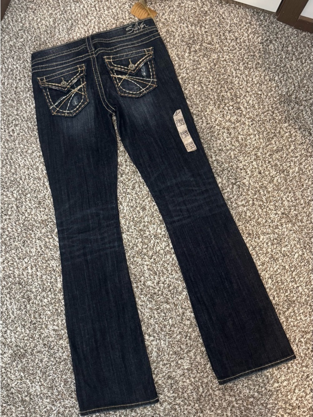Silver Jeans Pioneer Bootcut Jeans Dark Wash W29 L33 NWT Denim - Picture 5 of 7